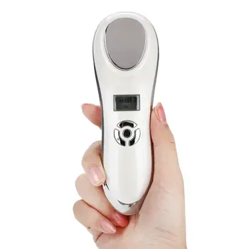

USB Charging Ultrasonic Hot Cold Hammer Facial Vibration Massager Skin Lifting Tighten Device Face Lifting Beauty Machine