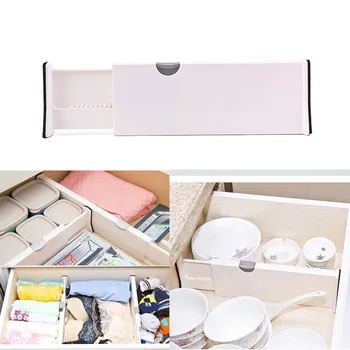 

drop shopping Drawer Dividers White Spring Loaded Expandable Kitchen Bedroom Organizer Practical accessory Simple to use