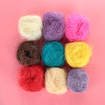 

Nature Sisal Rustic Wedding DIY Flower Bouquet Gift Box Pakage Decor Wrapping Supplies Nest Art Craft Made 10g Sisal