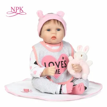 

NPK 22 inch Silicone Reborn Babies Dolls Brinquedos Dolls For Girls Vinyl Realistic Doll Reborn girl Kids Christmas Gifts Toys
