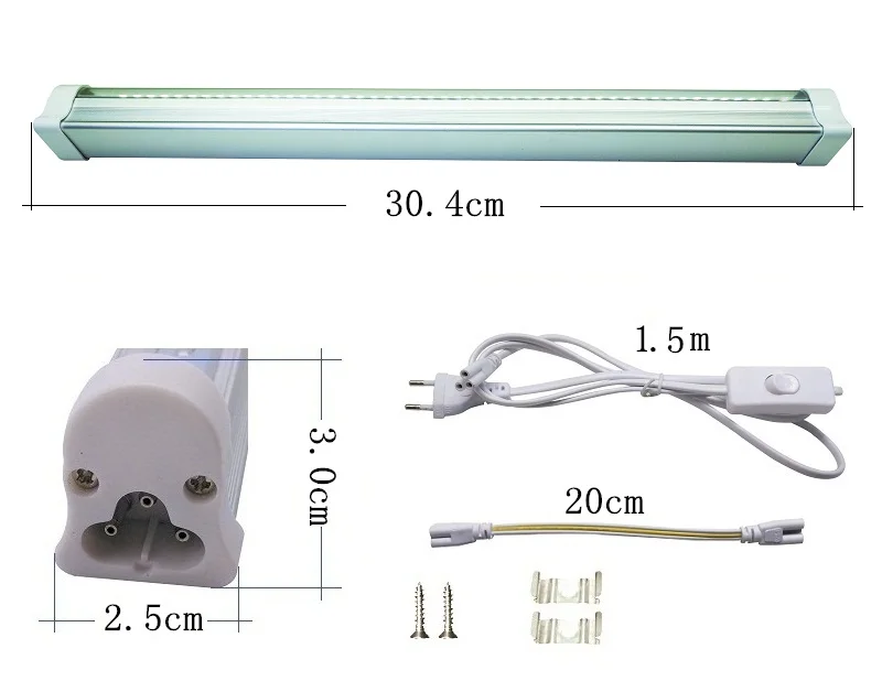 5Pcs Led Bulb Seedling Full Spectrum Led Grow Light T5 Grow Light  Grow Tent  Hydroponic Lamp Plant Tube  Red Led 660nm UV Led 1