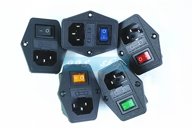 1 шт. 15A/250 В 3pin AC Розетка с клавишный выключатель питания плавленый 10A|Выключатели|