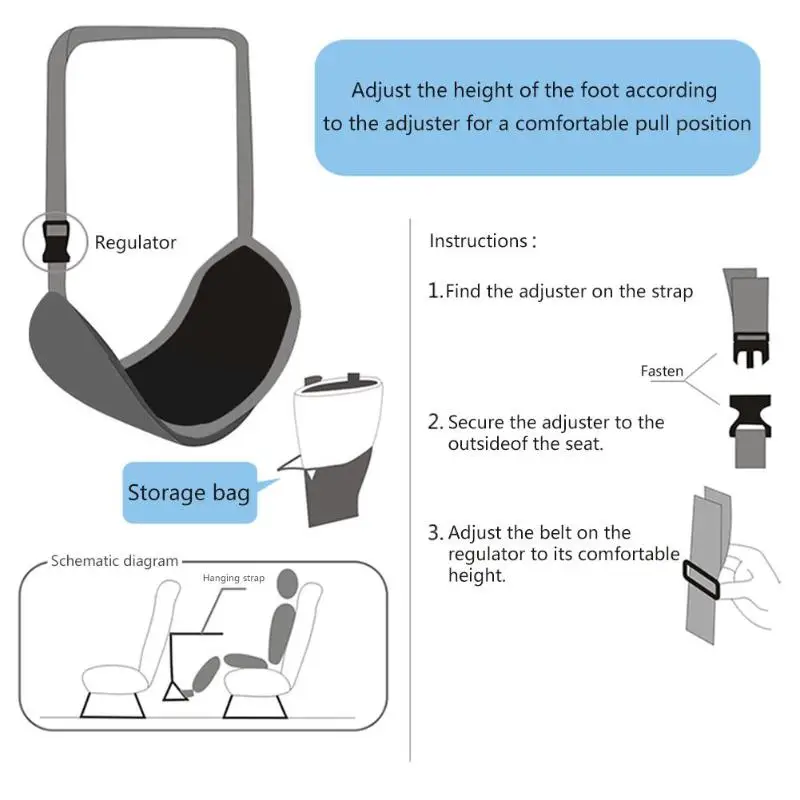 Удобная вешалка для путешествий самолет подставка для ног гамак изготовлен из премиум пены памяти гамак для отдыха для путешествий офиса