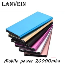 High Quality Thin Metal Power Bank 20000mAh Mobile External Battery Portable Power Bank for all smartphones Dual USB Powerbank