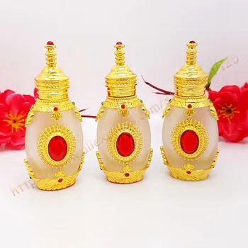 

Top grade cosmetics suit packing,12ml gold bottle with dropper lid/dip stick lid,for essential oil/Pigment/sample container