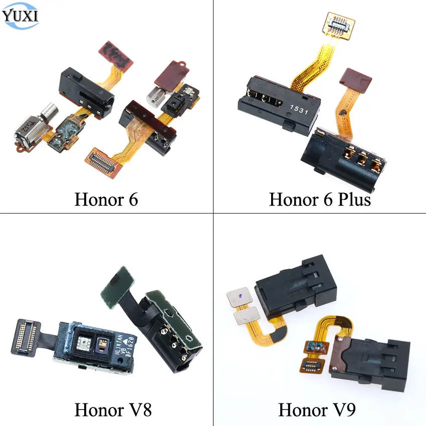 YuXi 10pcs Brand New Earphone Headphone Audio jack Flex Cable For Huawei Honor 6 6 Plus V8 V9 Replacement