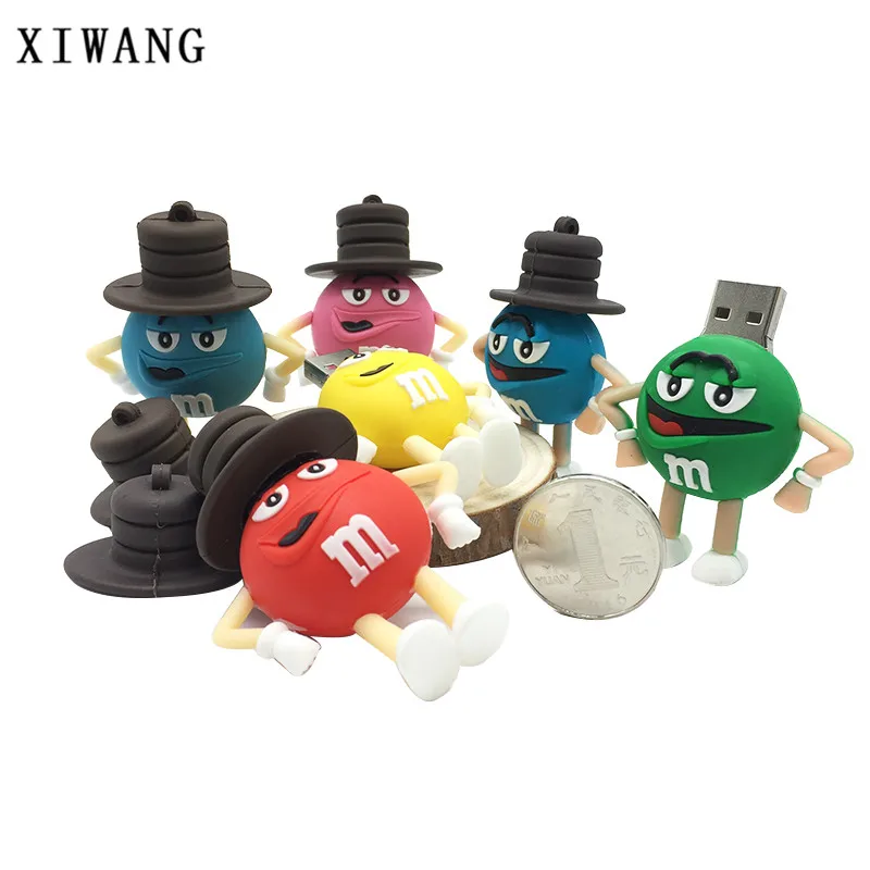 

USB Flash Memory 64gb Mini Chocolate Beans USB 2.0 4GB 8GB Portable Pen drive 32GB Creative Cartoon pendrive 16GB Holiday Gift
