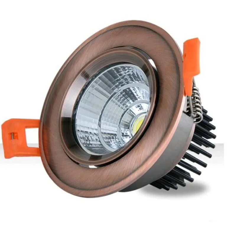 

Free Shipping 7W 10W Dimmable Recessed COB led ceiling down light COB led downlamp AC85~265V With LED Driver