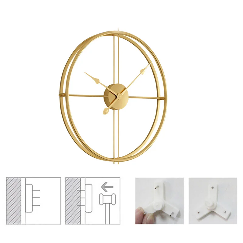 Креативные настенные часы, современный дизайн для дома или офиса, декоративные настенные часы для гостиной, классические короткие металлические настенные часы