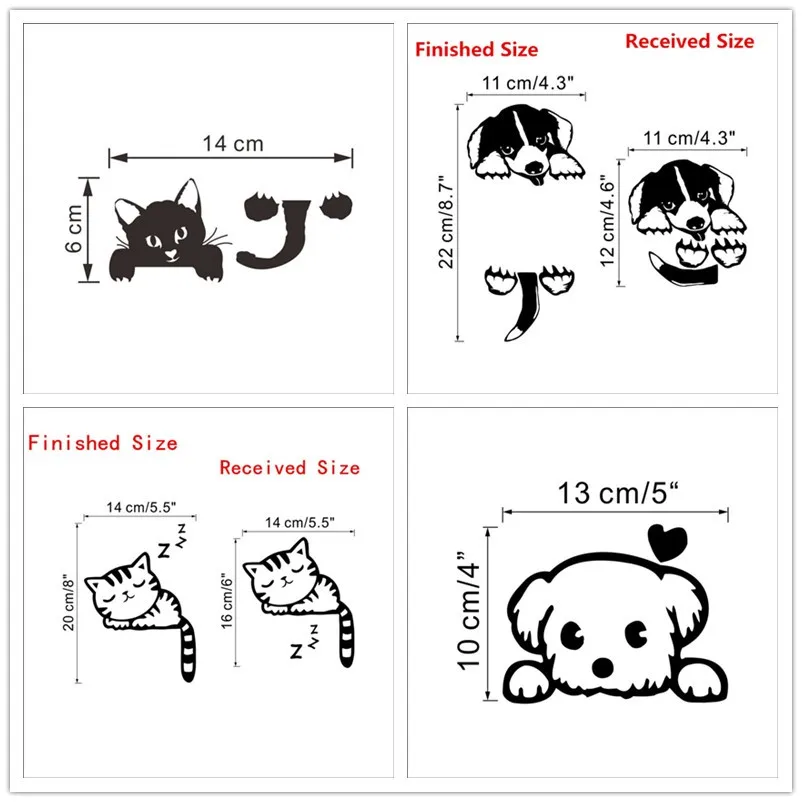 

DIY Funny Cute Cat Dog Switch Stickers Wall Stickers Home Decoration Bedroom Parlor Decoration hot