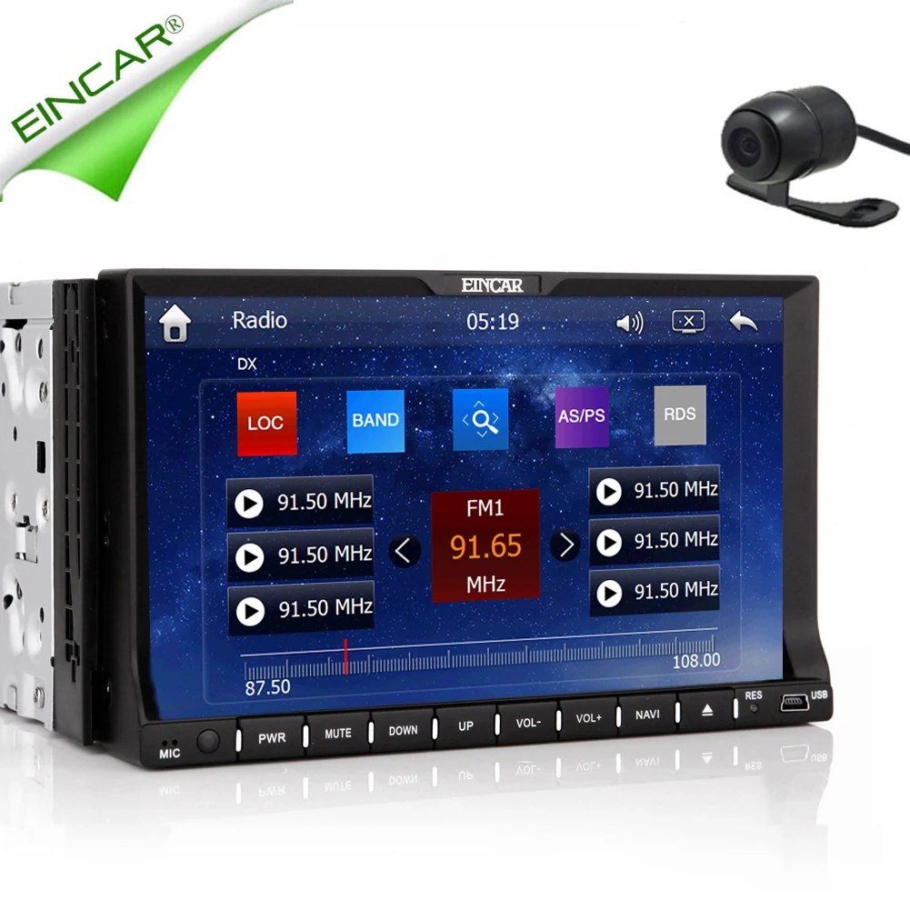 Top Eincar 7 inch Car DVD Player FM Accessory Movie Stereo Audio GPS Auto Radio SD in dash car stying Steering Wheel Autoradio 9