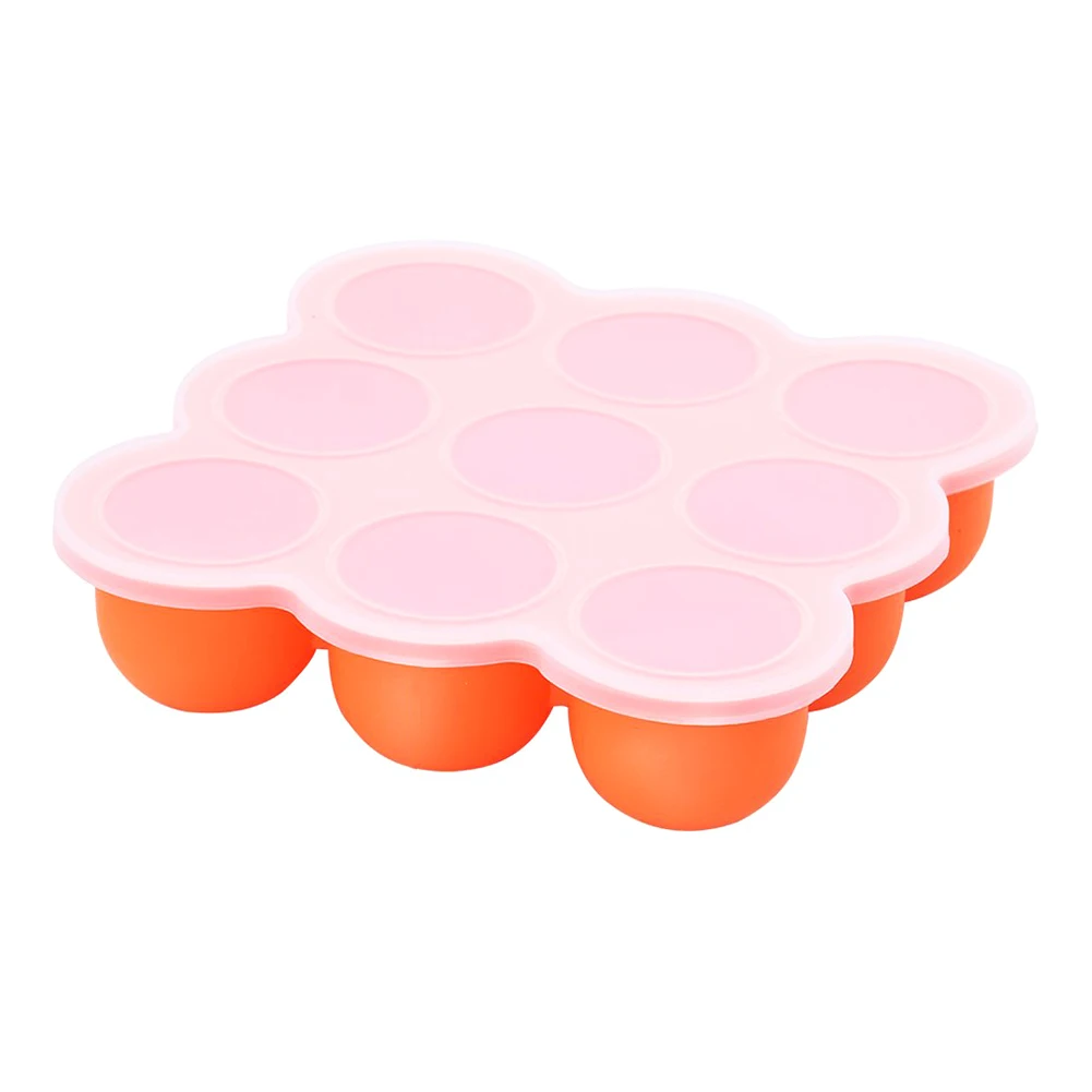 Portable Baby Food Storage Box Homemade Blue Mini Infant Food Container Breast Milk Storage Crisper Silicone Food Freezer Trays - Цвет: Orange