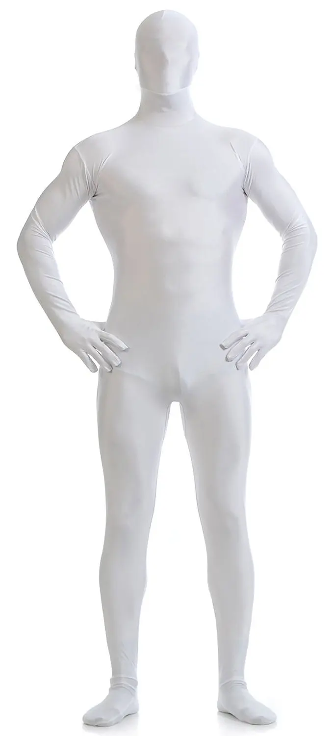 Черный костюм Zentai для мужчин и детей боди с капюшоном из лайкры маской комбинезон