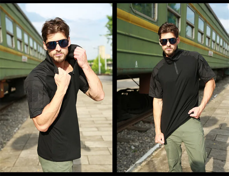 anti-suor do exército combate tático t camisa