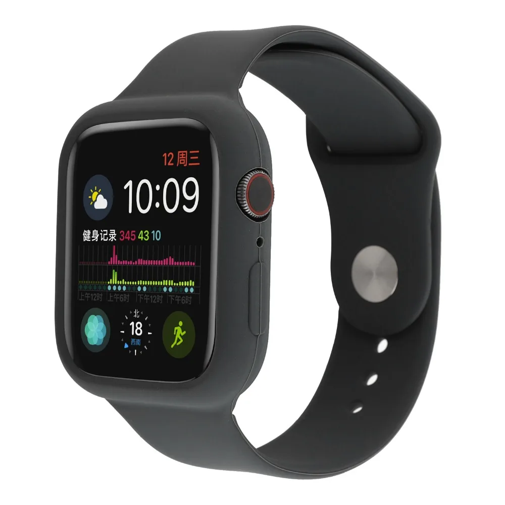 Силиконовый ремешок для apple watch, чехол, серия 4, 3, 2, 1, спортивный браслет, ударопрочный чехол для IWatch 38 мм, 40, 42 мм, 44 мм