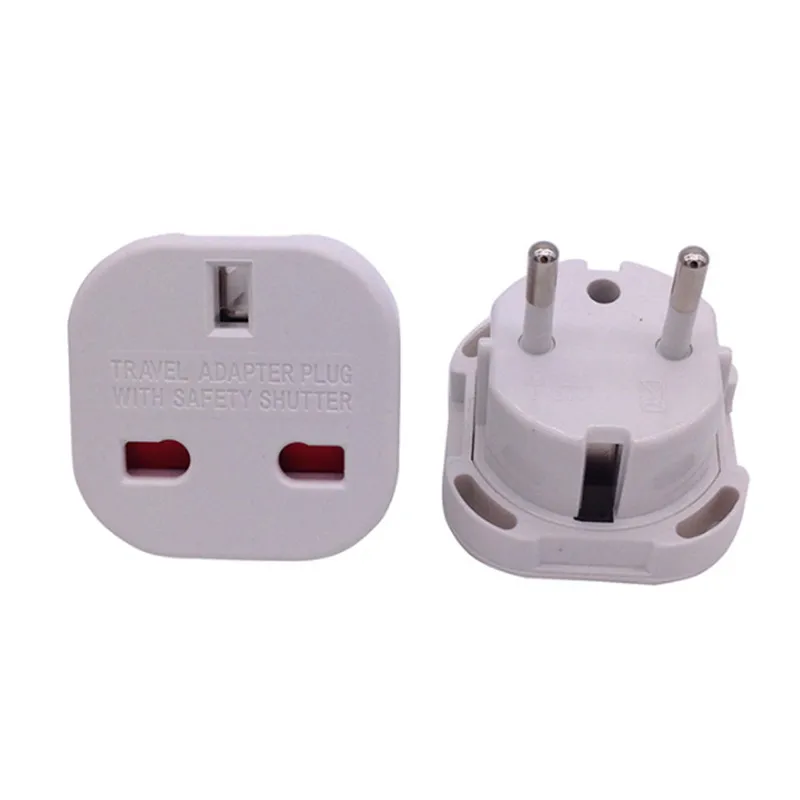 EU German European Plug Adapter UK To EU Euro Germany AC Travel Power