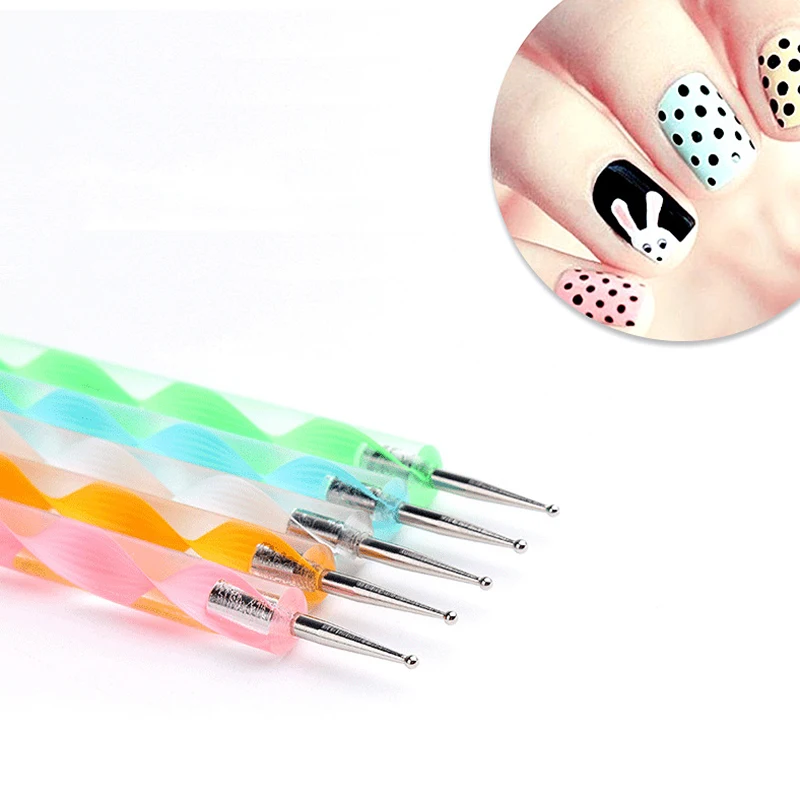1 шт. макияж 2 способа вихревой марбелизирующей стали Dotting Pen Профессиональный
