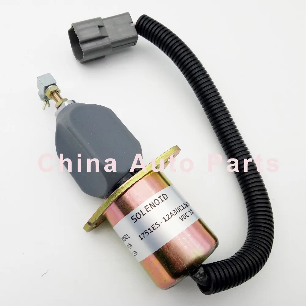 Stop solenoid 1751ES 12A3UC12B1S for Excavator R60 5 Yanmar engine