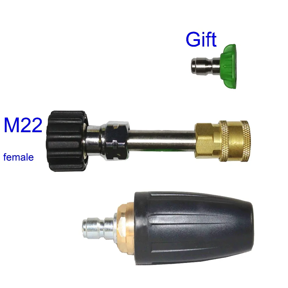 

XZT 20MPa/200BAR Pressure Washer Gun lance Mini and Turbo nozzle kit for Karcher Pro HD