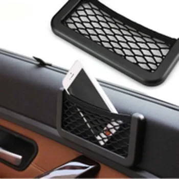 

Universal Portable Auto Car Black Storage Net String Pouch Bag GPS Phone Holder Pocket Organizer