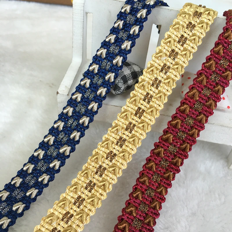 

15M 1.5cm wide 9 colors New curtain lace accessories splicing weaving lace ethnic style tablecloth pillow lace trims ribbon W493