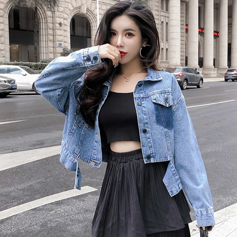 short jean jacket outfits