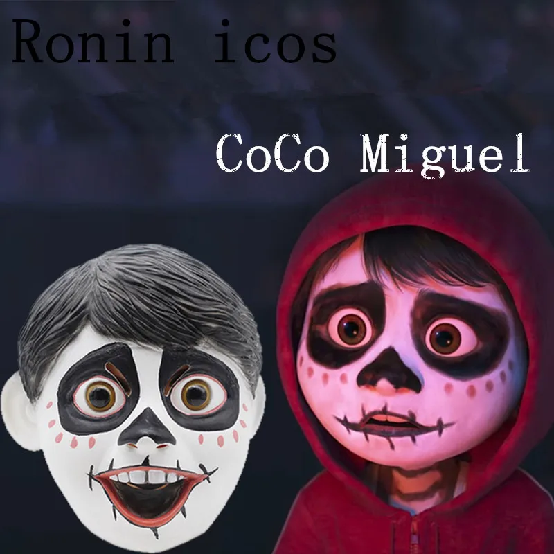 New Movie Funny Anime CoCo Miguel Cosplay Full Head Latex Mask Fancy ...