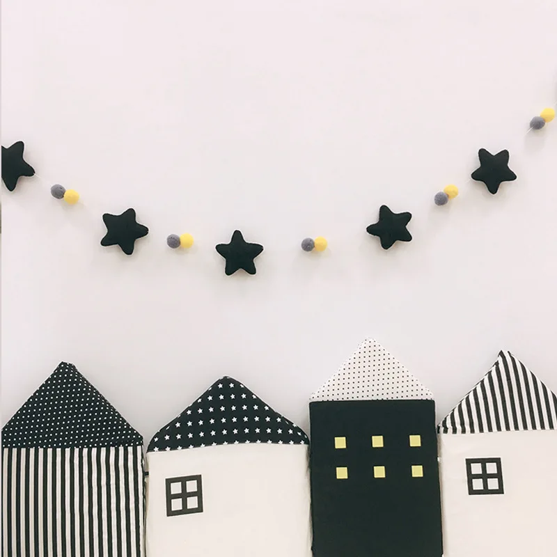 

Baby Bumper Decoration INS Nordic Birthday Children's Star Tent Toy for Room Decor Banner Bed Photography Props Crib Bumper