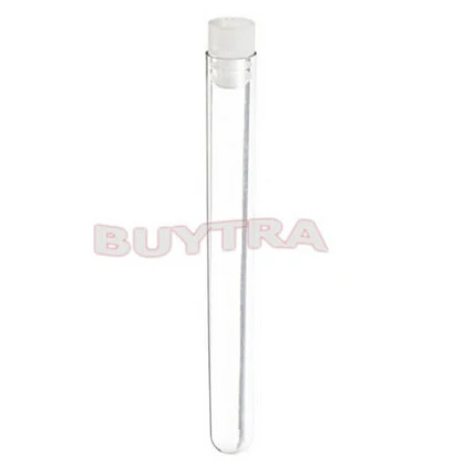 10 Pcs Clear Plastic Test Tube With Cap 12x100mm U-shaped Bottom Long Transparent Test Tube Lab Hoses Supplies