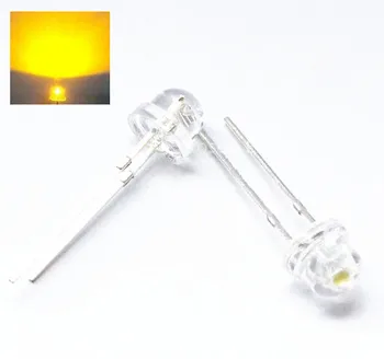 

10pcs 8mm 0.25W Straw Hat Yellow LED High Power Light Urtal Bright Led Lamp Light Bulb 8MM Emitting Diodes
