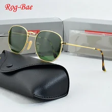 RogBae солнцезащитные очки для женщин стеклянные линзы HD Мужские солнечные очки в ретро-стиле дизайнерские солнечные очки для вождения мужские солнцезащитные очки es 3548