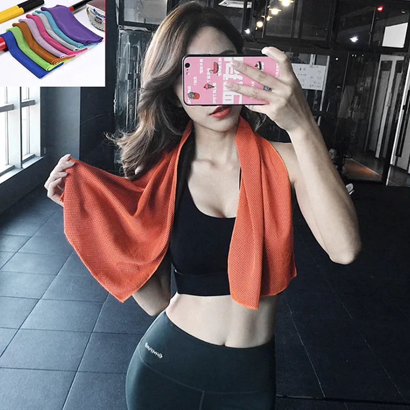 

Multicolor 90X30cm Ice scarf Utility Enduring Instant Cooling scarf Heat Relief Reusable Chill Cool Towel Cold scarf
