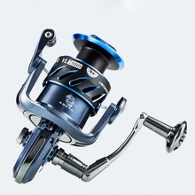 Высокопрочная коррозионная Рыболовная катушка с двойным подшипником спиннинговая Рыболовная катушка металлическая Катушка спиннинговая Катушка лодка рок