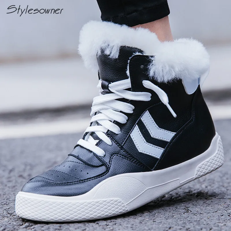 

Stylesowner Women Winter Boots Non SlipSoleAnkle Snow Boots Women Platform Winter Shoes With Thick Fur Botas Mujer Sneaker Shoes