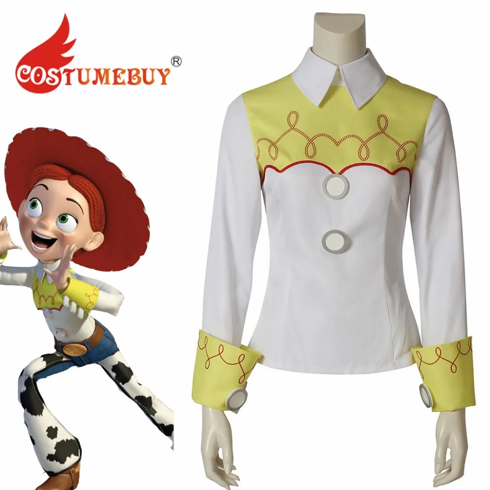 Costumebuy Cartoon Toy Story Jessie Cosplay Costume Top Shirt Adult 