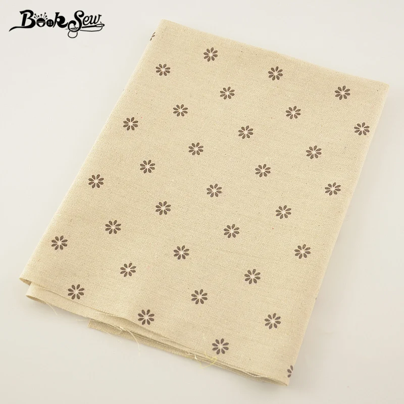 Booksew Sewing Material Tissu Home Textile Tablecloth Pillow Bag Curtain Cushion Zakka Litte Flower Design Cotton Linen Fabric