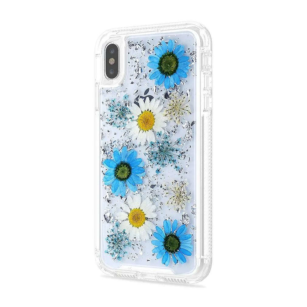 

Dry Flower Drop Glue Technology Complete Package Anti Slam Cell Phone Shell Protective Case For iPhoneXSMax6.5