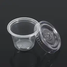 50 шт одноразовые пластиковые прозрачные чашки для соуса Chutney коробки с крышкой аксессуары для еды на вынос