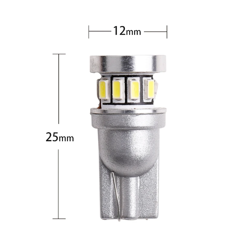 2pcs w5w led T10 LED Bulbs Canbus 18SMD 3014 For Car Parking Position Lights Interior Map Dome Lights 12V White Amber Blue Red (2)