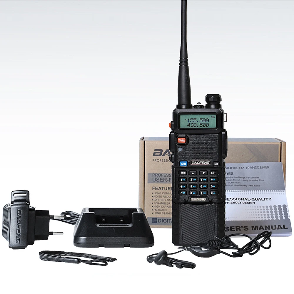 Baofeng UV-5R 3800mAh литий-ионный аккумулятор рация UHF 400-520MHz VHF 136-174MHz 5W двухдиапазонный UV5R двухстороннее радио