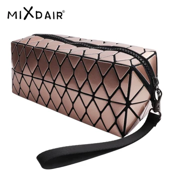 

MIXDAIR Cosmetic Bag Make Up Flash Diamond Geometry Ladies Fashion Zipper Travel Makeup Bag Large Storage Travel Bag Tools