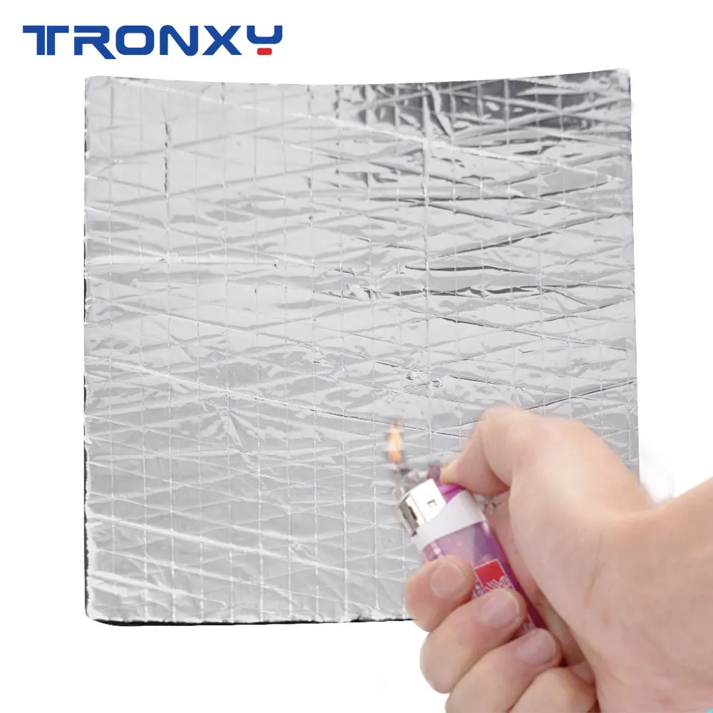 1PC Heat Insulation Cotton 200/300mm Foil Self-adhesive Insulation Cotton 6mm Thickness 3D Printer Heating Bed Sticker