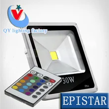 10 шт. 10 Вт 20 Вт 30 Вт 50 Вт RGB садовый свет красочный поиск внешнее освещение AC 85-265 в светодиодный прожектор