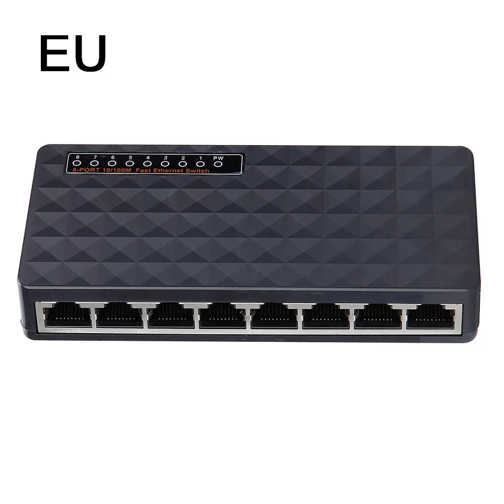 5/8 коммутатор RJ45 коммутатора Ethernet 10/100/1000 Мбит порт Lan переключатель концентратора - Цвет: EU 8  ports
