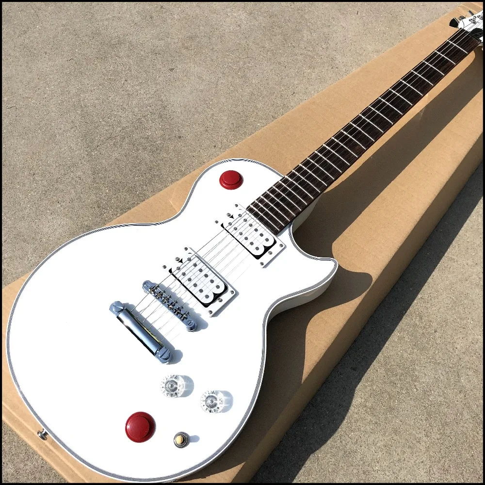 

New Chinese Vicers Shop Kill Switch Buckethead style Electric Guitar 24 frets , Alpine White Guitarra, hot selling high quality