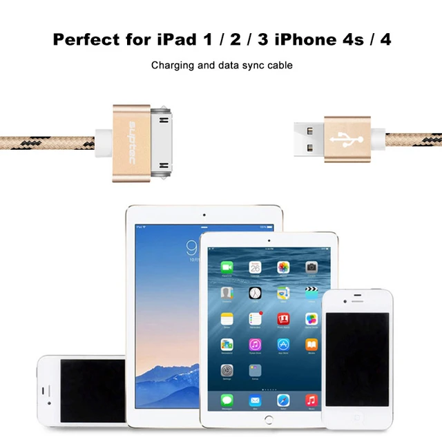 Charger Cable Cargador For iPhone 4 4s 3G 3gs iPad 1 2 3 iPod Nano Touch  Charging USB Data Cable 30 Pin Adapter Cord Accessories - AliExpress