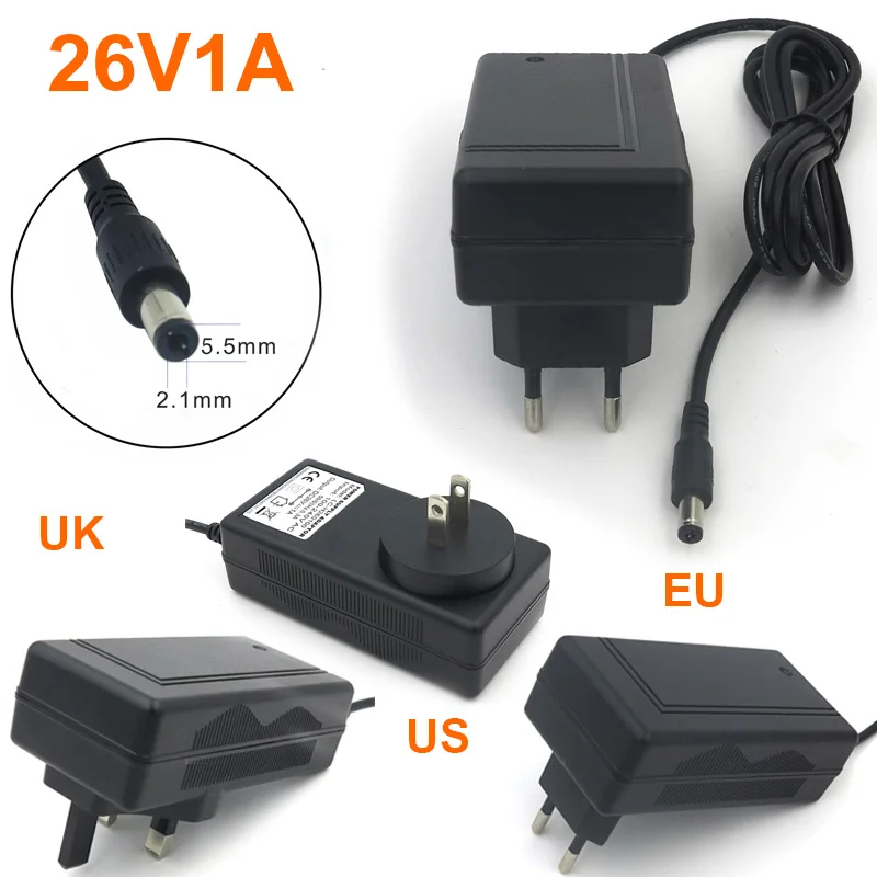 VORED 1 шт. 26V1A преобразователь источник питания адаптер US/EU/AU вилка зарядное