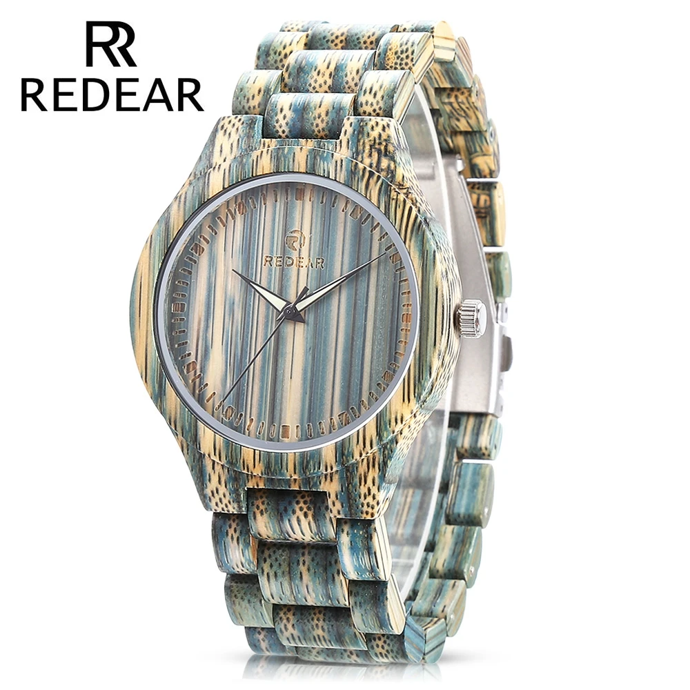 

REDEAR SJ1448 Mens Wooden Watches Male Simple Quartz Wood Wrist Watch