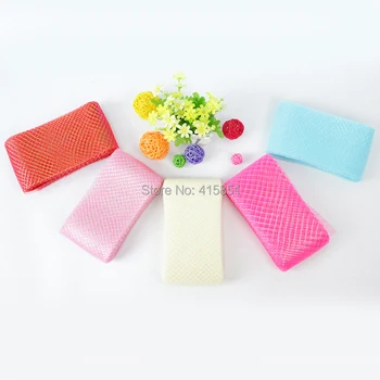 

Free Shipping 12cm colorsSoft Polyester Netting Plain Veiling Crin Braid For Flexible Sinamay Millinery Hat Trim 100yard/lot