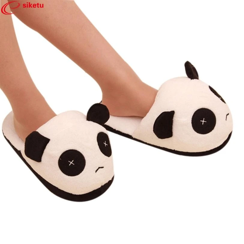 

siketu Men Panda Winter Warm Plush Antiskid Indoor Home Slippers Best Gift Wholesale Feb2#3